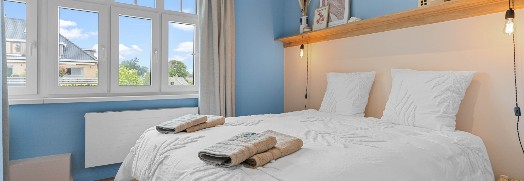 Blauwe tinten in de slaapkamer