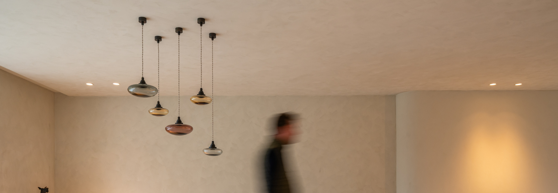 Plafond geschilderd in kalkverf