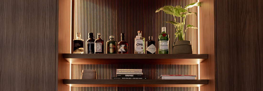 Gezellige bar in de woonkamer