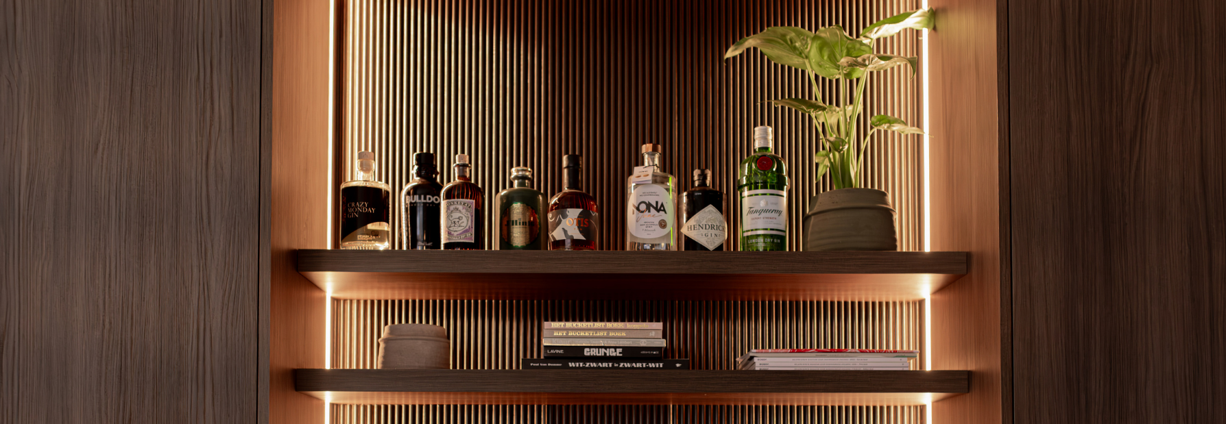 Gezellige bar in de woonkamer