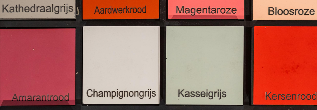 Kleurstalen Paintfactory kleurencollectie