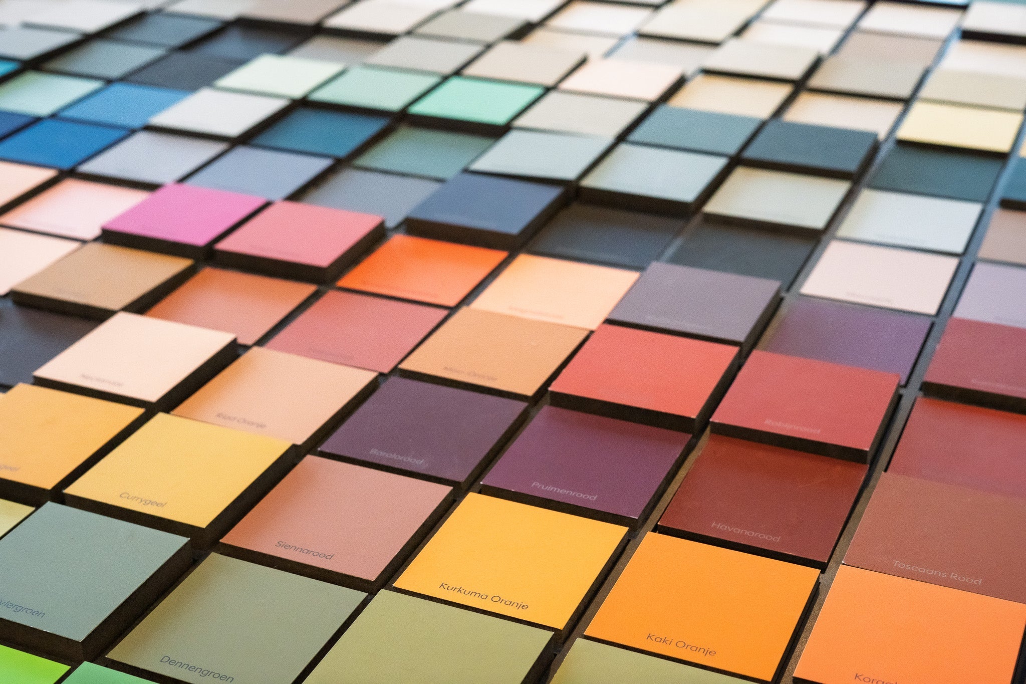 Kleurtafel met de Paintfactory collectie