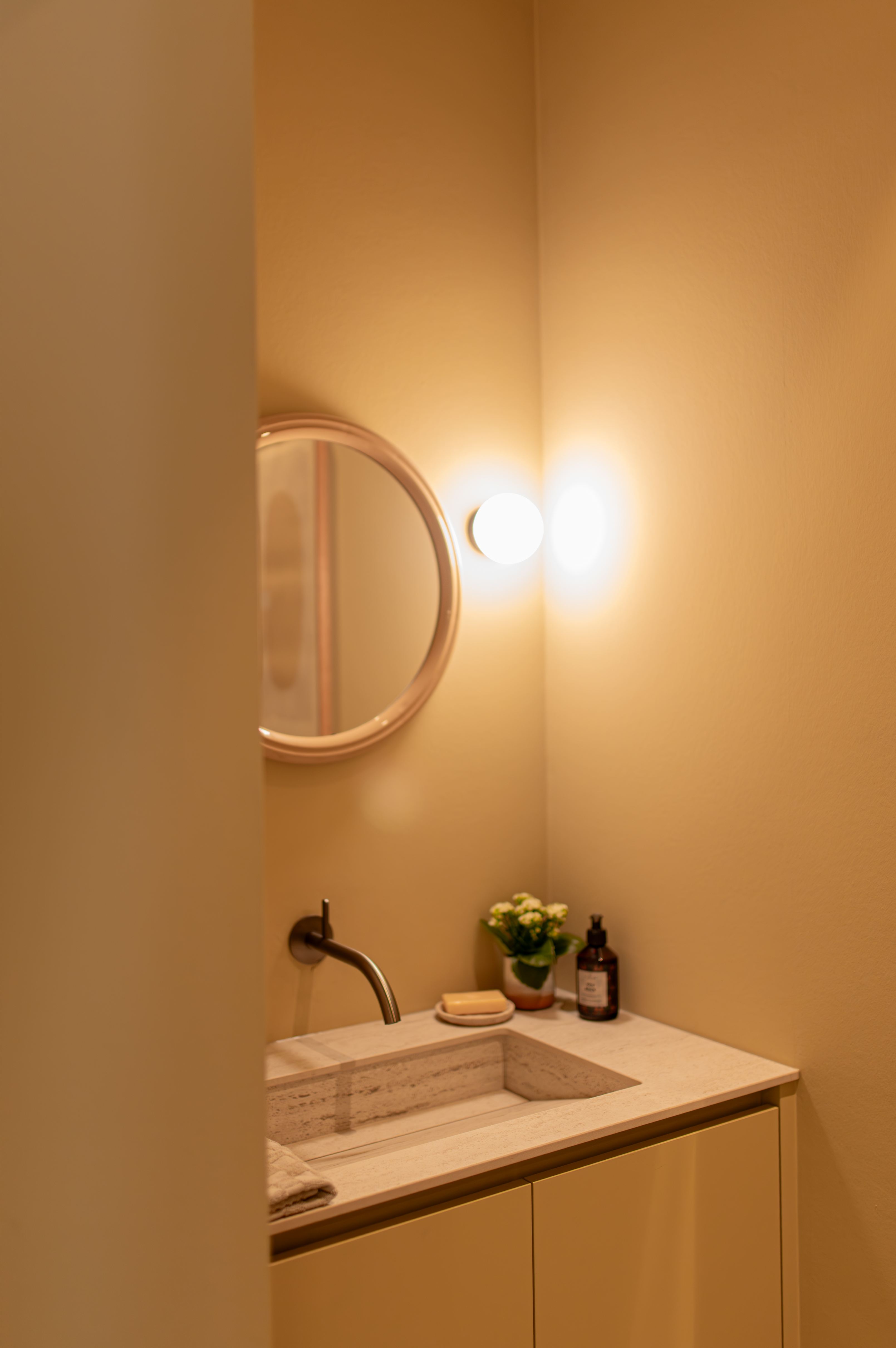 Muur badkamer & keuken toegepast in de badkamer