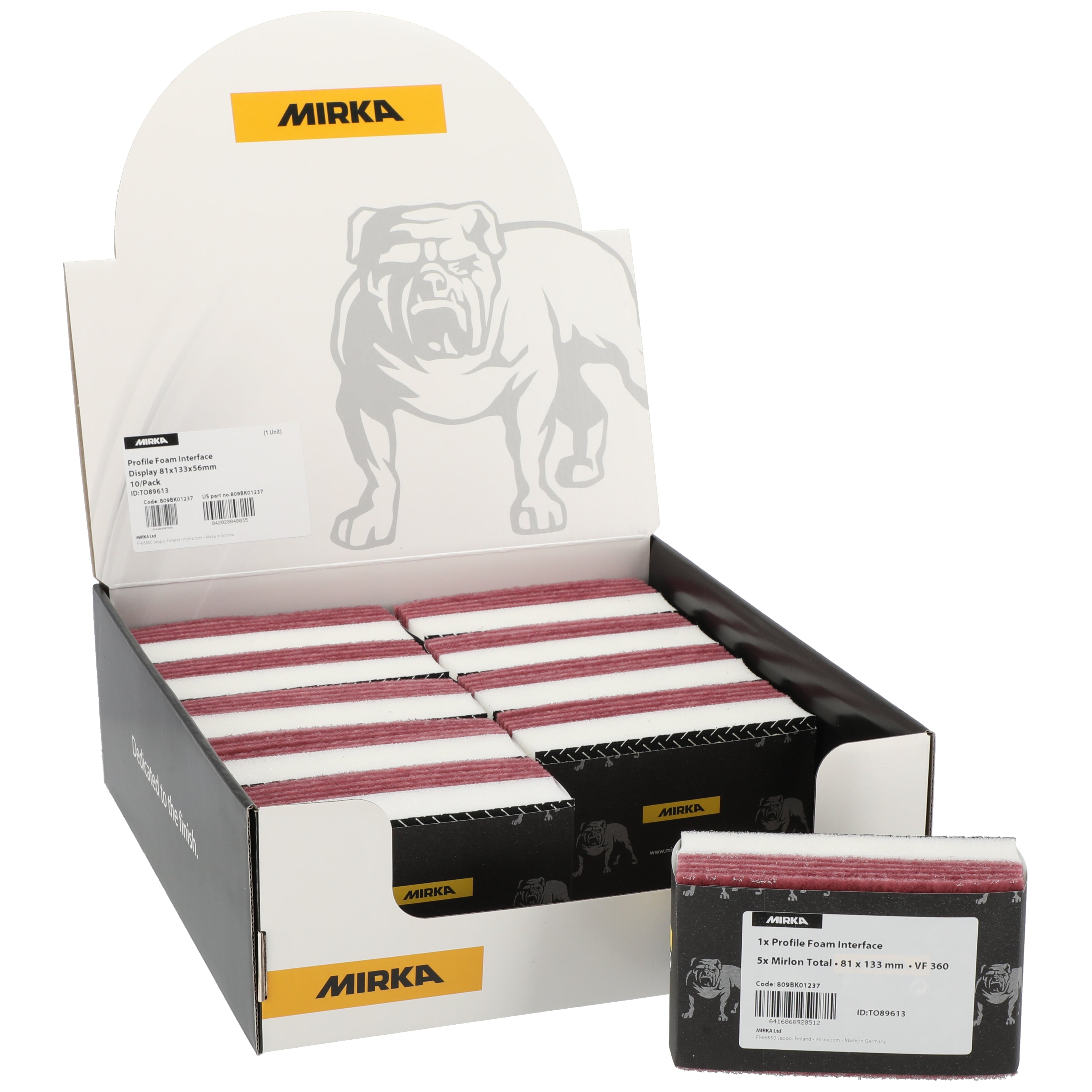 MIRKA - Profile Foam Interface Display 81x133x25mm 10/Pack