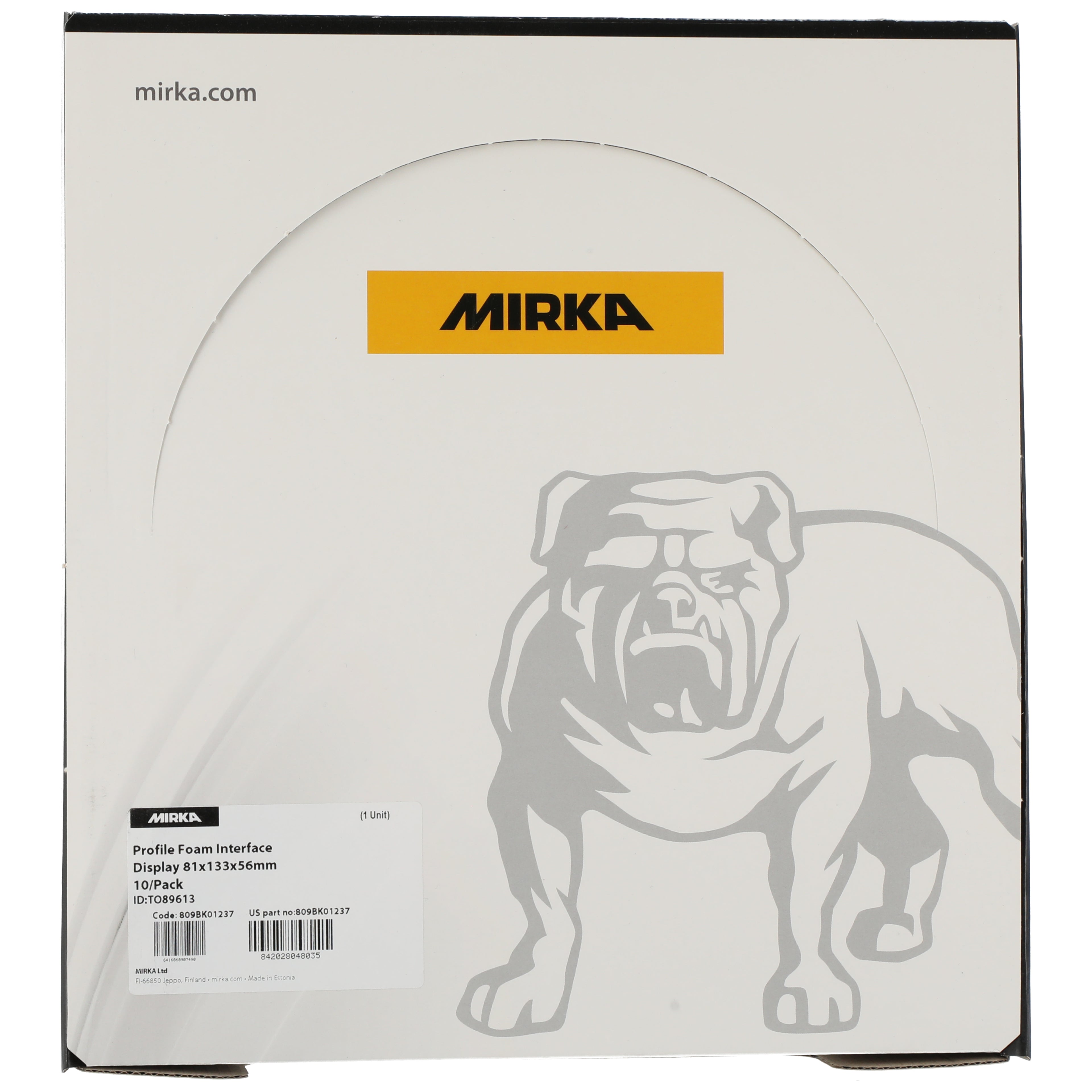 MIRKA - Profile Foam Interface Display 81x133x25mm 10/Pack