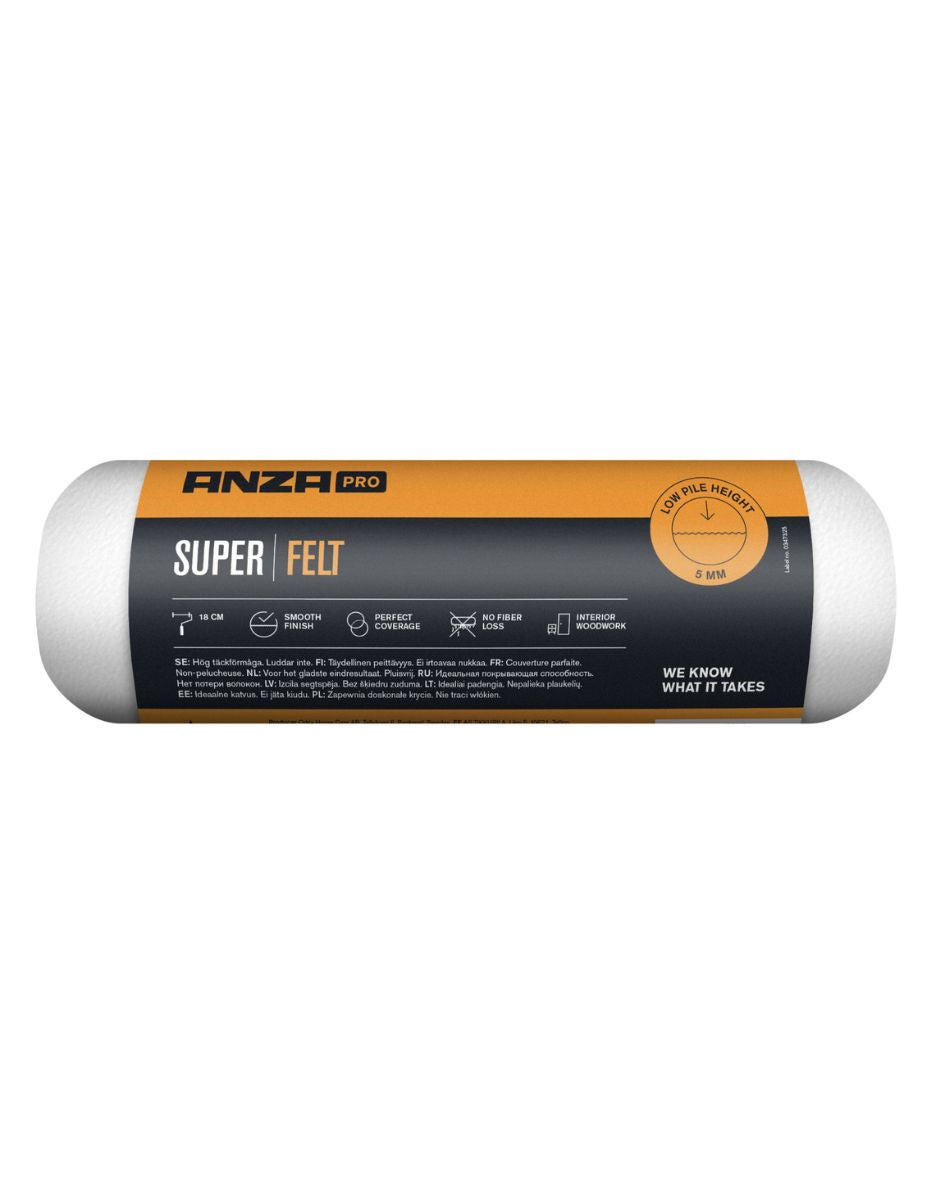 Anza pro mini vervangrol vilt 5cm 2 stuks