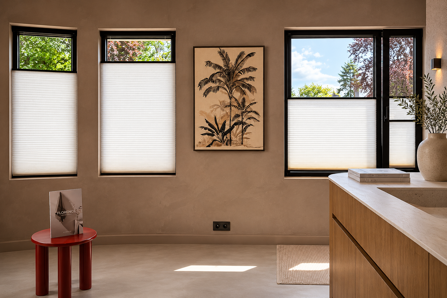 Bruut in de kleur Cfé Latte Beige in de badkamer