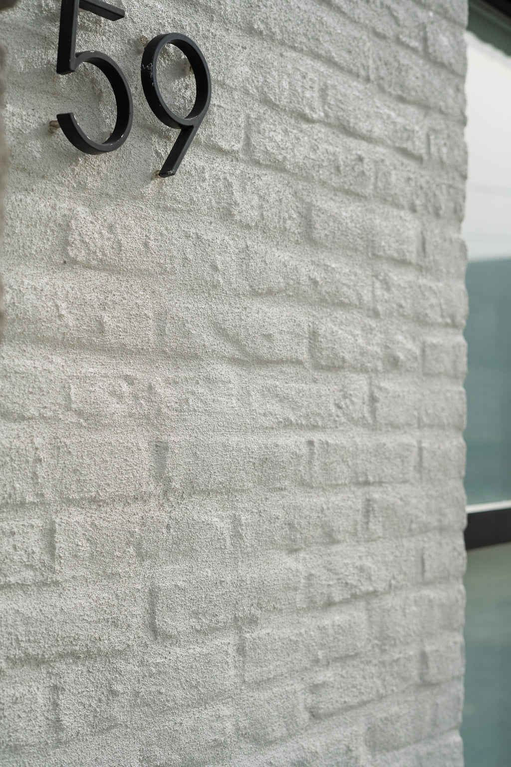 Muur buiten kalei grof in close up