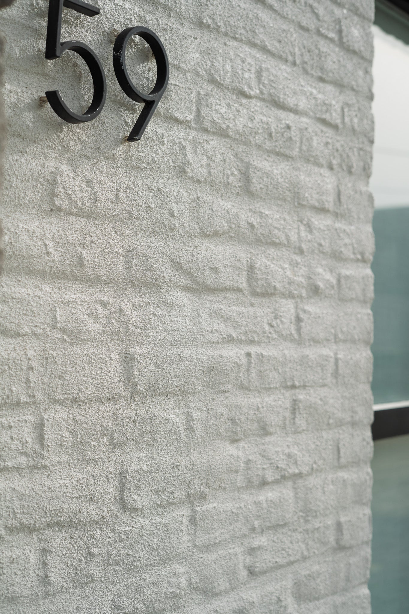 Muur buiten kalei grof in close up