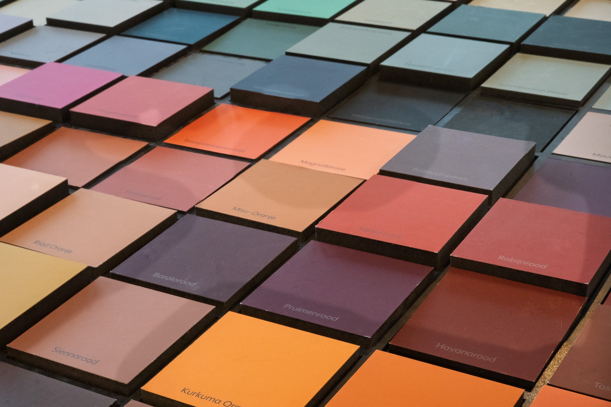 Kleurtafel met Paintfactory kleuren in de Paintfactory winkels