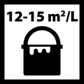 Icoon verbruik 12-15 vierkantemeter per liter