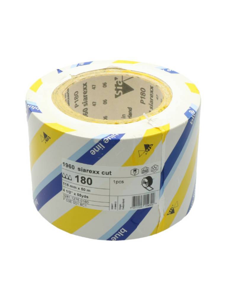 Schuurpapier droog siarexx rol 115mm p180