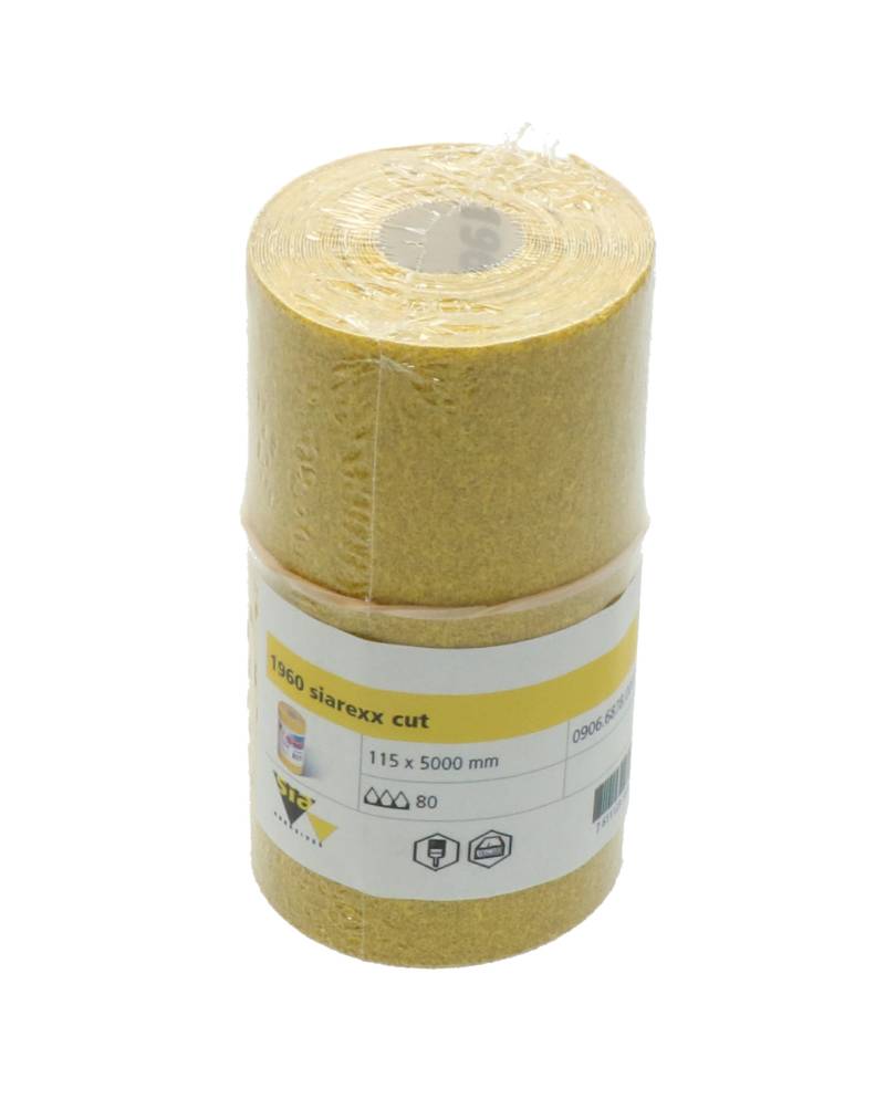 Schuurpapier droof siarexx rol 115mm p80